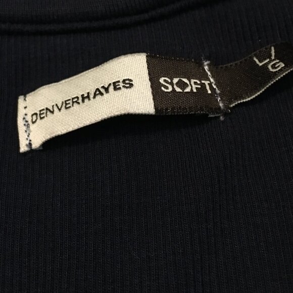 Pima Cotton Dark Navy Blue Soft Ribbed Tank Top - Picture 8 of 13